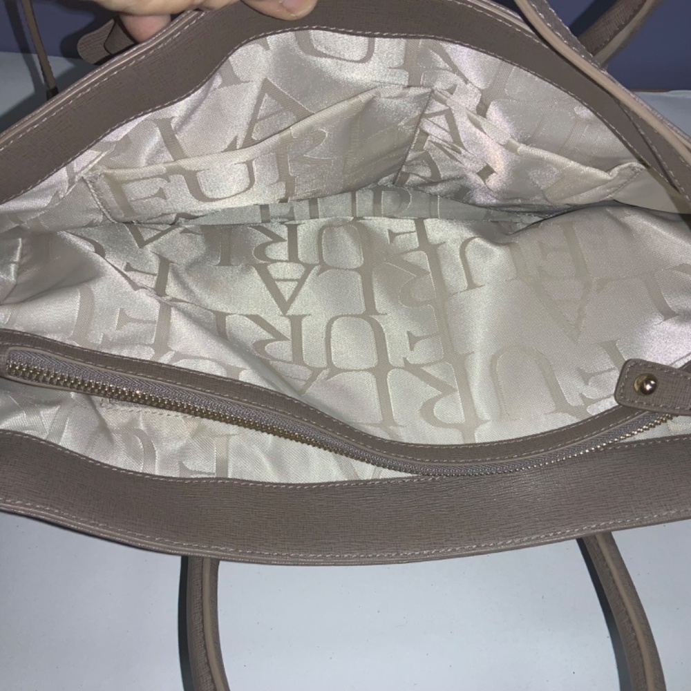 Furla textured leather tote shoulder bag with crossbody strap - Picture 6 of 8